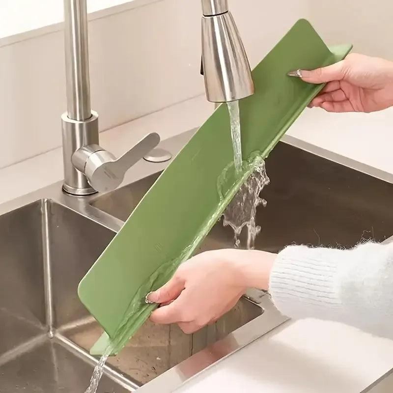 Silicone Sink Splash Guard  – Flexible Water Splash Stopper for Kitchen.