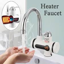 Water heating tap.